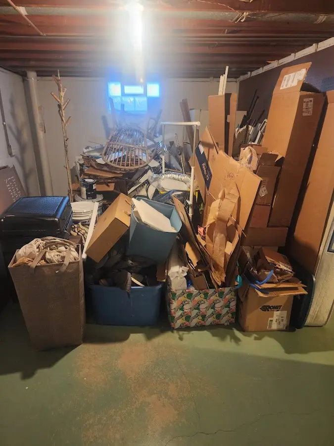 Roll-off dumpster container at job site for Roll Off Dumpster Rental in Town and Country